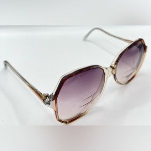 Vintage Collegiate Melody Brown Translucent Oval Sunglasses Frames Only